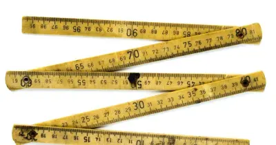 Yellow folding ruler