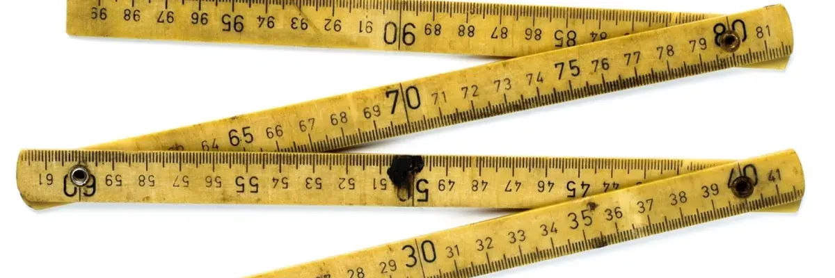 Yellow folding ruler